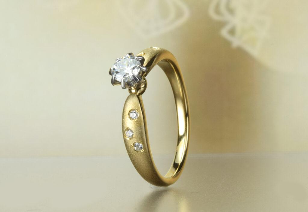 K18婚約指輪セダム