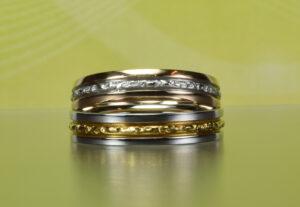 結婚指輪　コンビ　K18　ワンウエイ