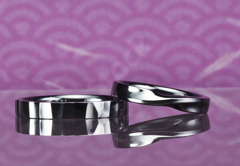 タンタル結婚指輪　黒い指輪