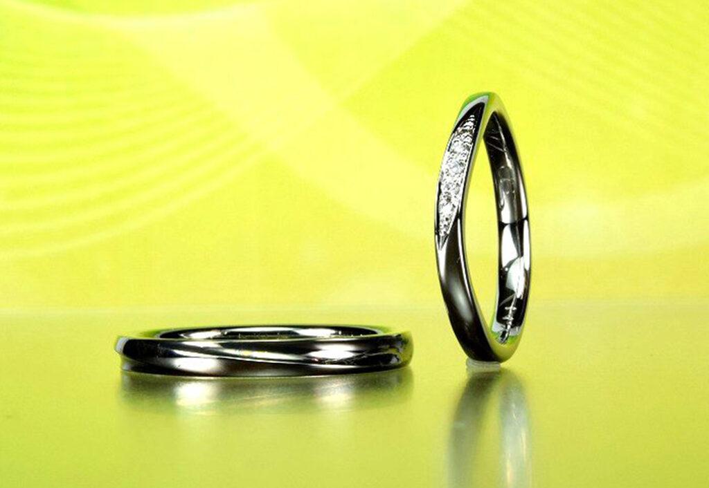 結婚指輪　ジルコニウム　　プラチナ