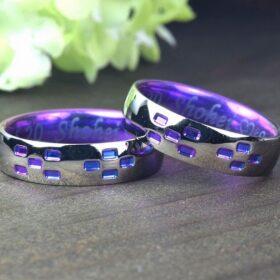 紫の結婚指輪　ミンサー