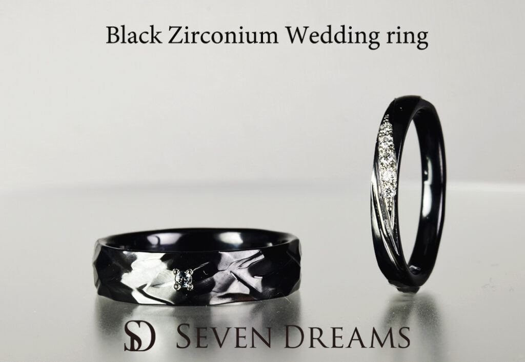 ブラックジルコニウム　結婚指輪　河野様
