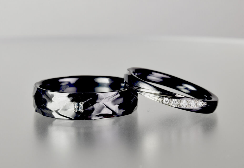 ブラックジルコニウム結婚指輪