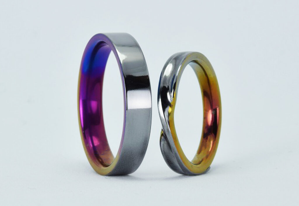 タンタル結婚指輪 カラーリング