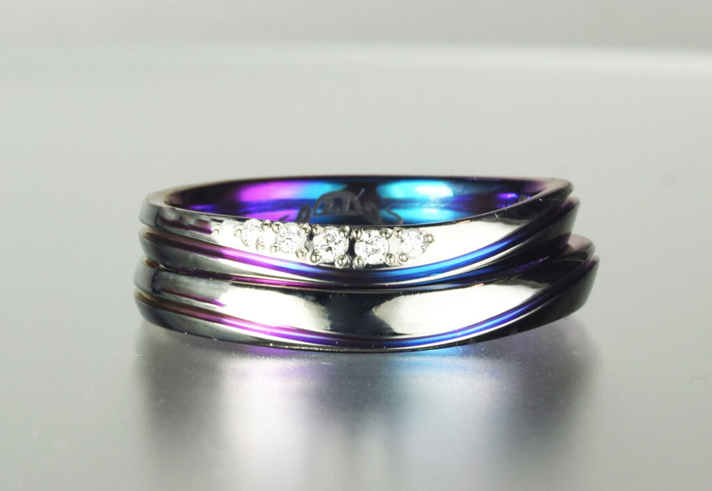 ジルコニウム結婚指輪　カラーリング