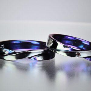 タンタル結婚指輪 黒い結婚指輪　カラーリング