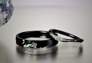 黒い結婚指輪 ブラックジルコニム