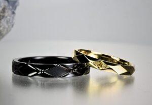 黒い結婚指輪 ブラックジルコニム K18