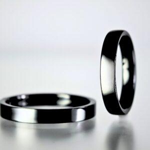 黒い結婚指輪 ブラックジルコニム
