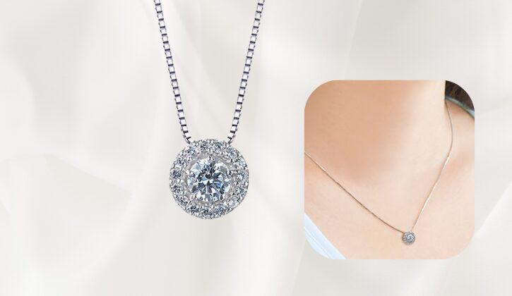 ダイヤモンドペンダント メレダイヤが20個ぐらいで華やか