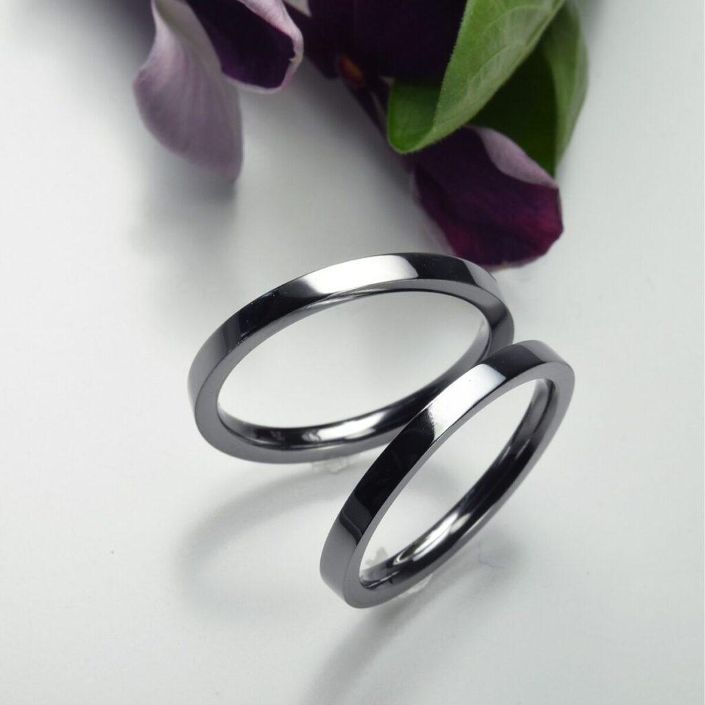 タンタル結婚指輪 フラット 2mm