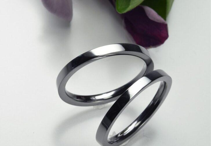 タンタル結婚指輪 フラット　2ｍｍ