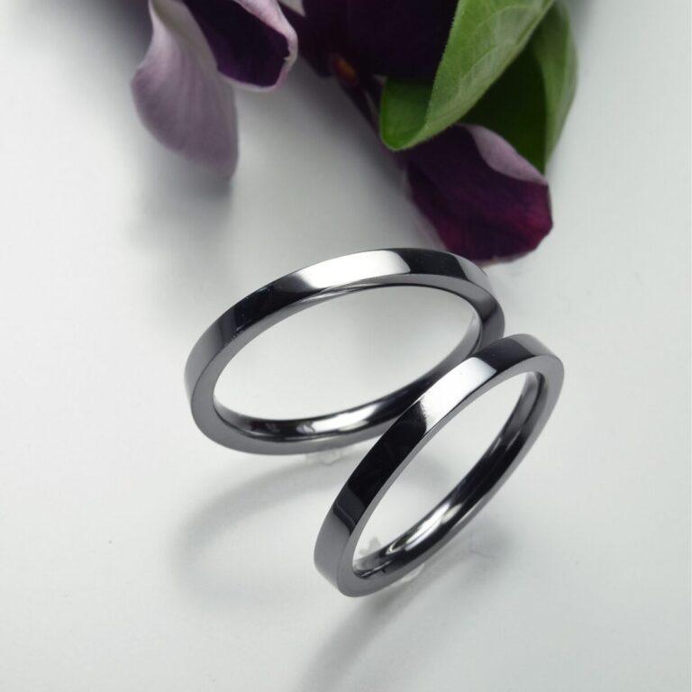 タンタル結婚指輪 フラット　2ｍｍ