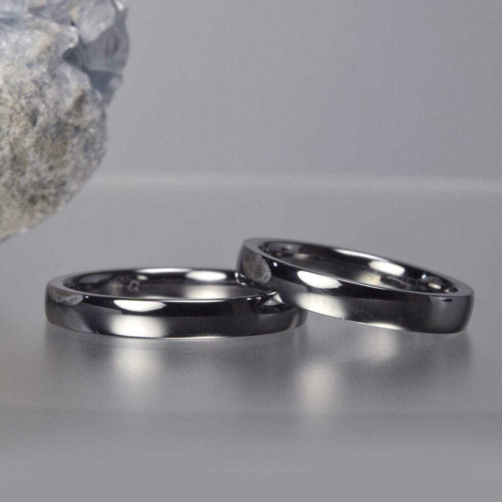 SO-Ta-w3 タンタル製ペアリング 光沢仕上げのシンプル結婚指輪