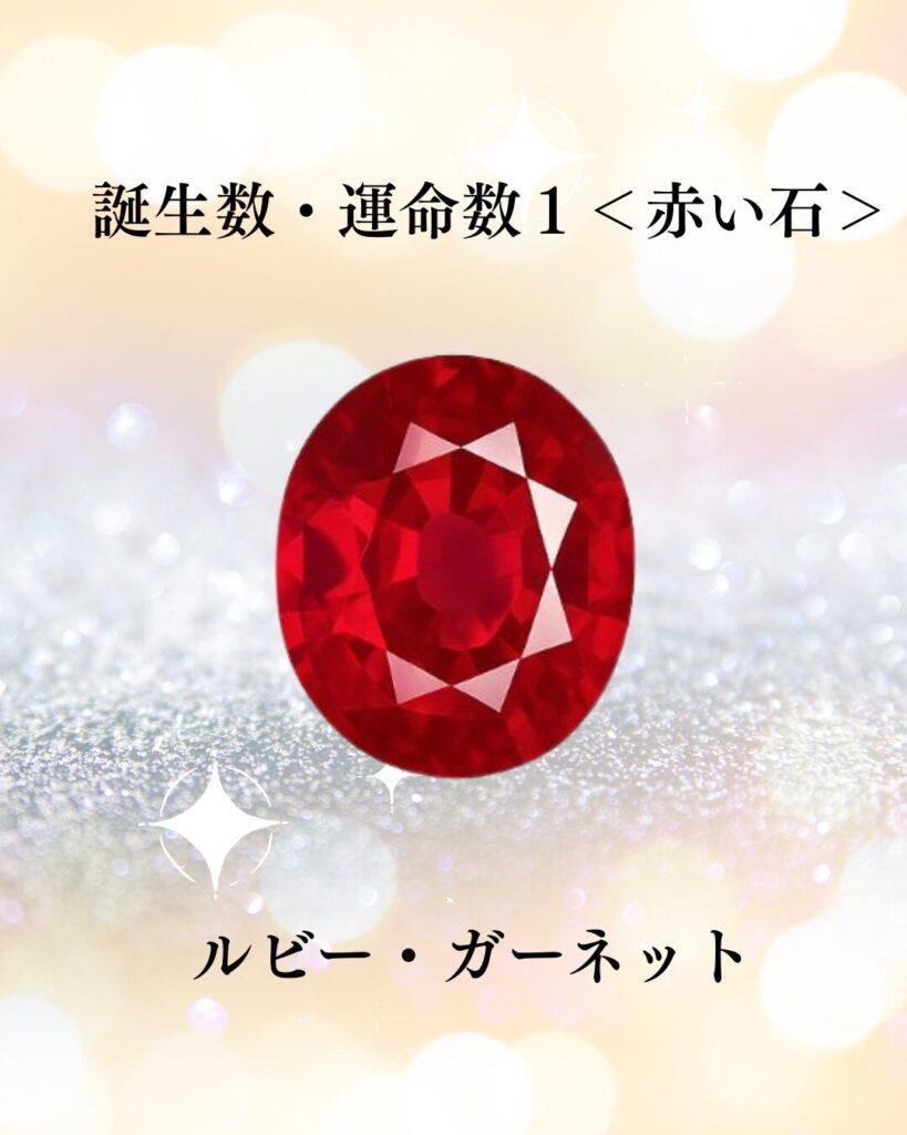 誕生数・運命数　赤い石　