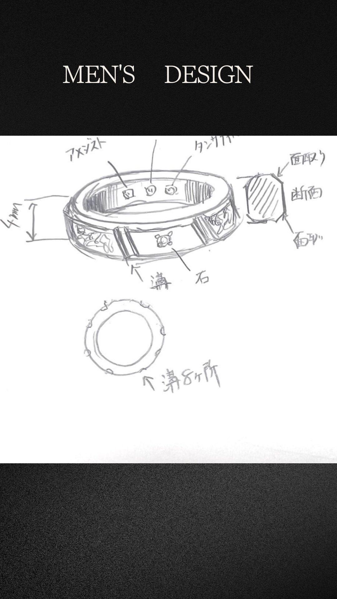 田中様 オーダーメイド ブラックジルコニウム