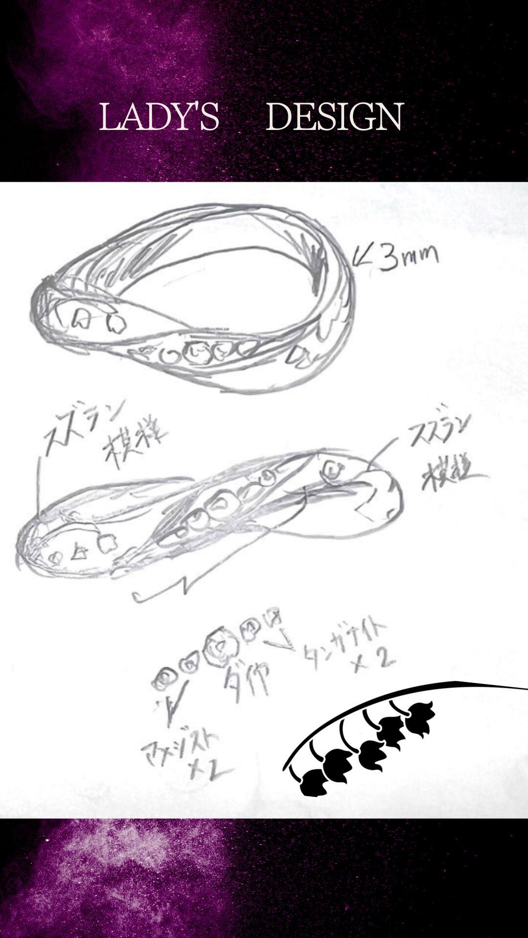 田中様 オーダーメイド ブラックジルコニウム