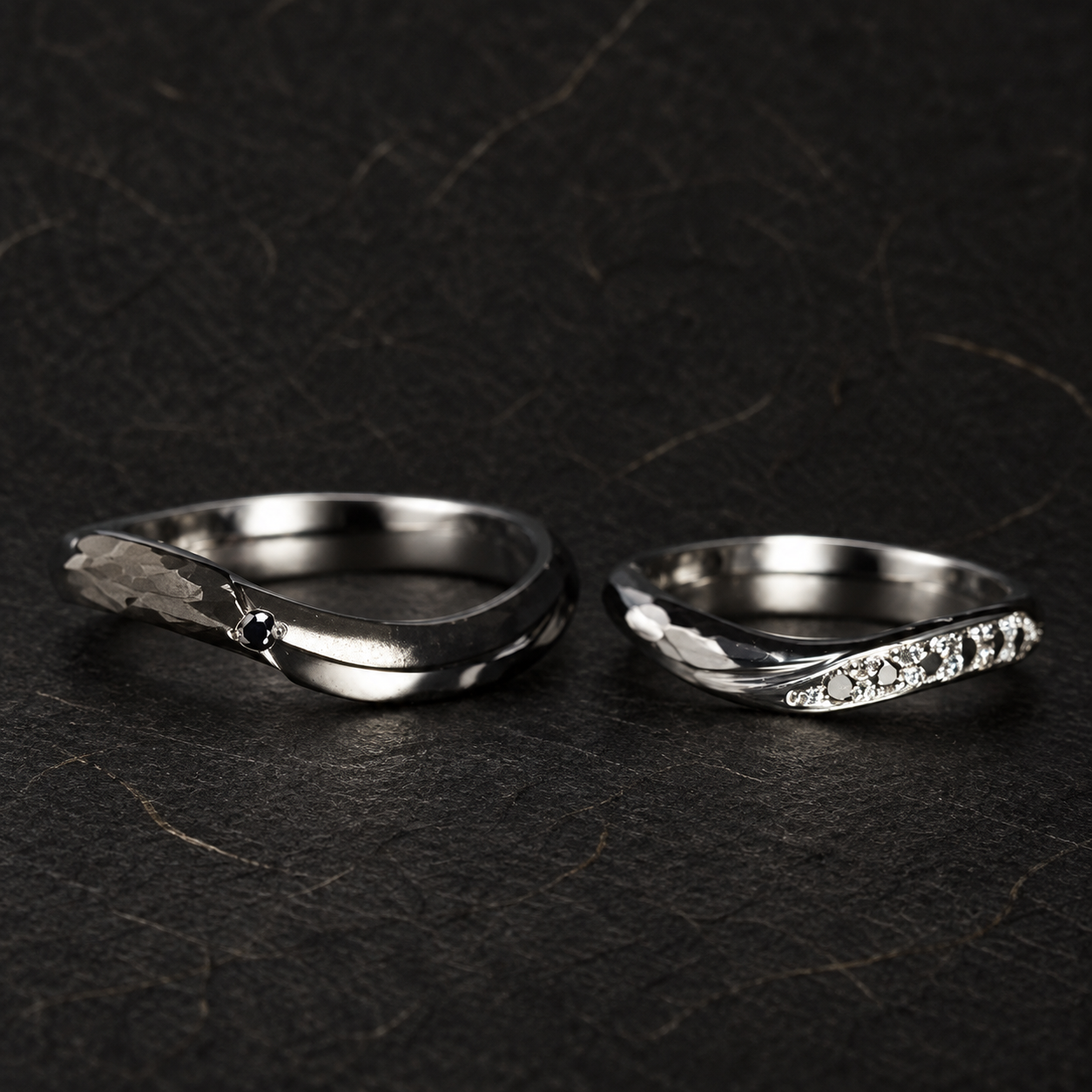 or-2000-black-zirconium-diamond-pair-rings